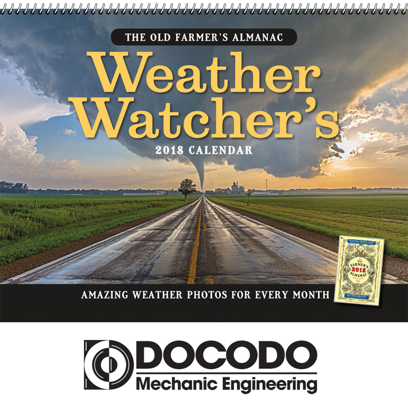 2018 The Old Farmer's Almanac Weather Watcher's Wall Calendar - Spiral