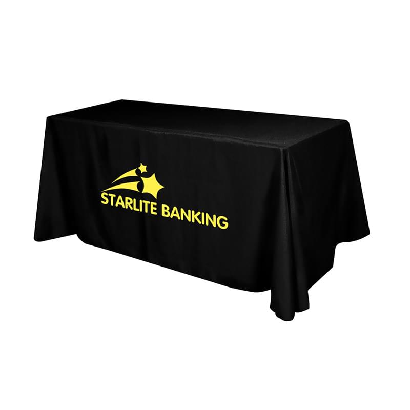 Flat 3-sided Table Cover - fits 6' standard table (100% Polyester)