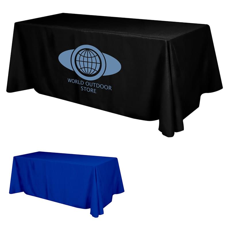 Flat 4-sided Table Cover - fits 8' standard table (100% Polyester)