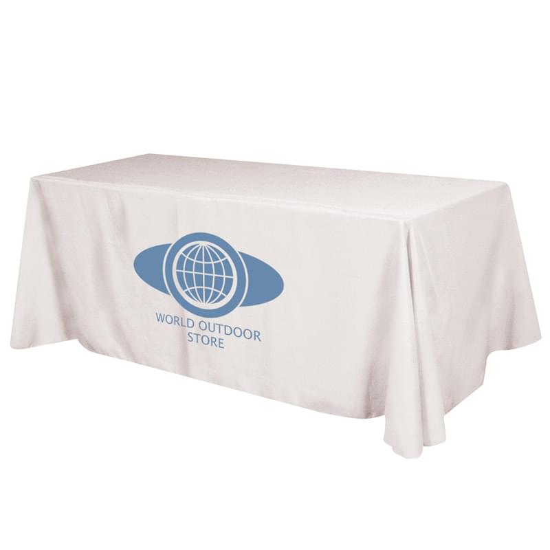 Flat 4-sided Table Cover - fits 8' standard table (100% Polyester)