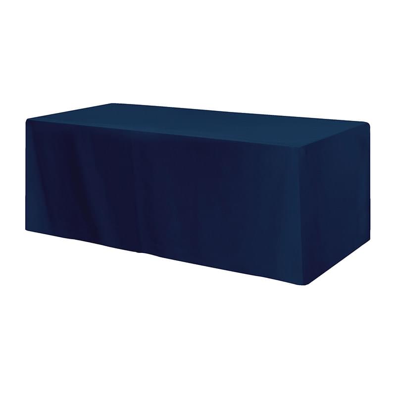 Fitted Poly/Cotton 4-sided Table Cover - fits 8' standard table