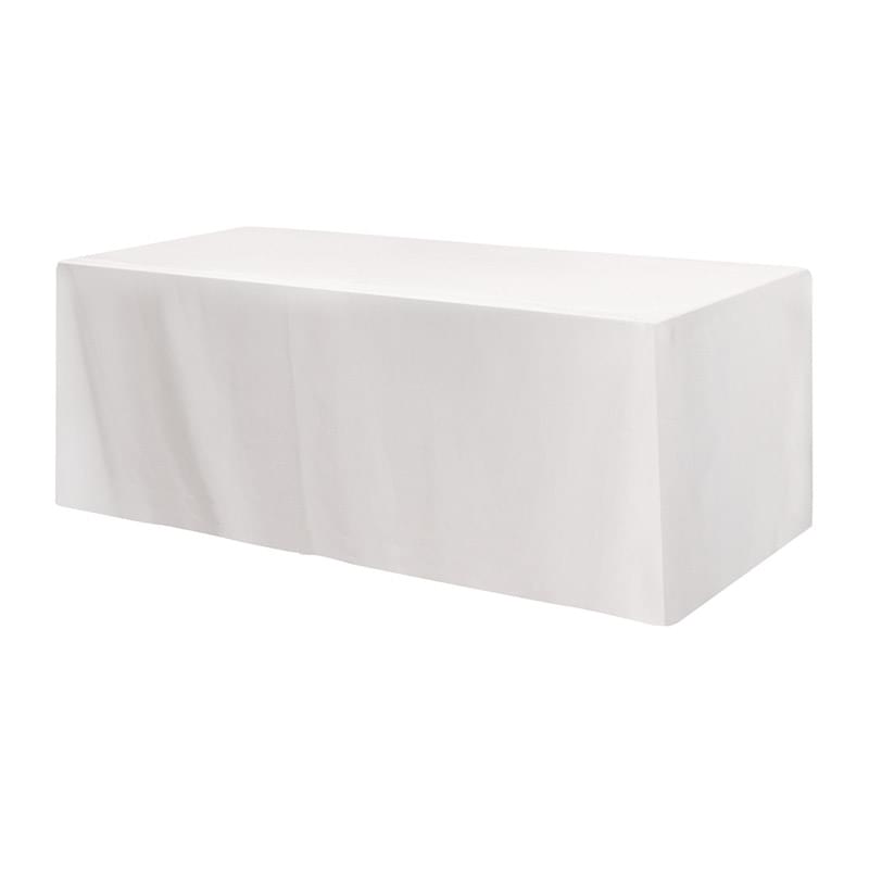 Fitted Poly/Cotton 4-sided Table Cover - fits 8' standard table