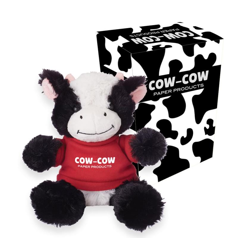 6" Cuddly Cow With Custom Box