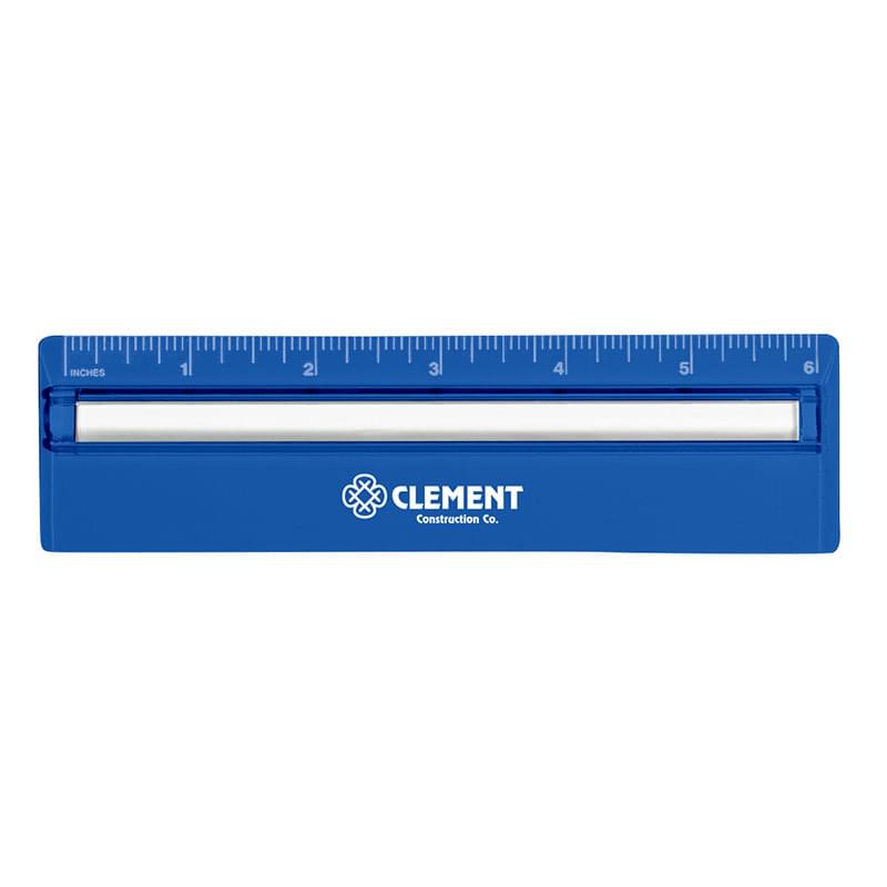 Plastic 6" Ruler With Magnifying Glass