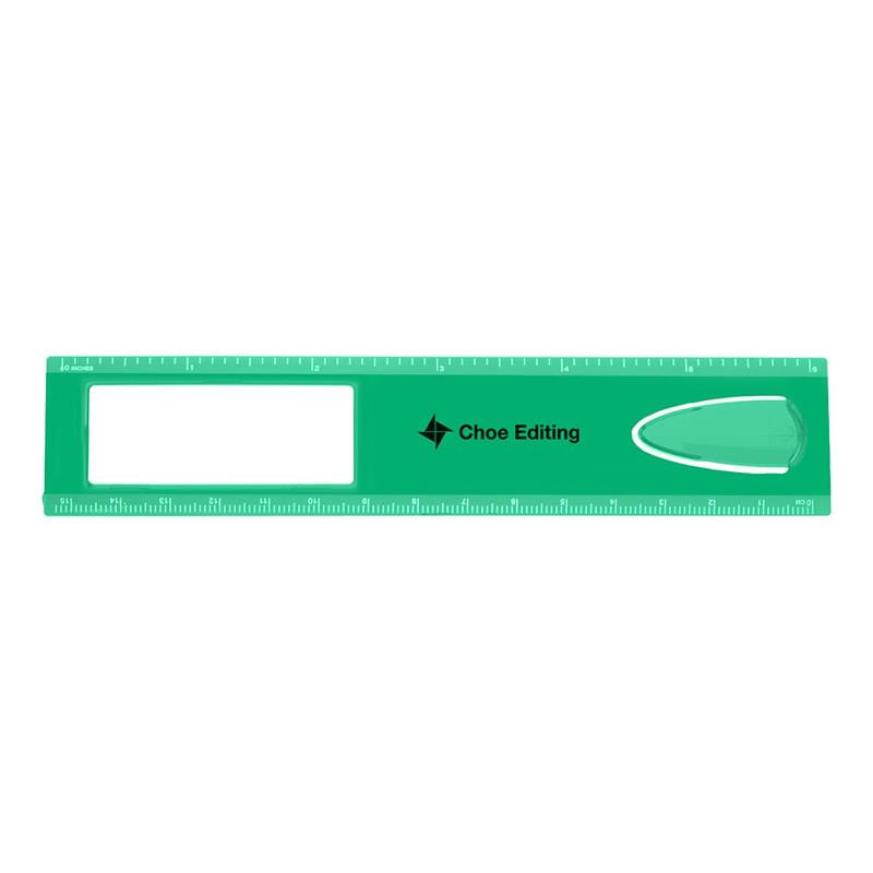 6" Magnifier Ruler With Bookmark
