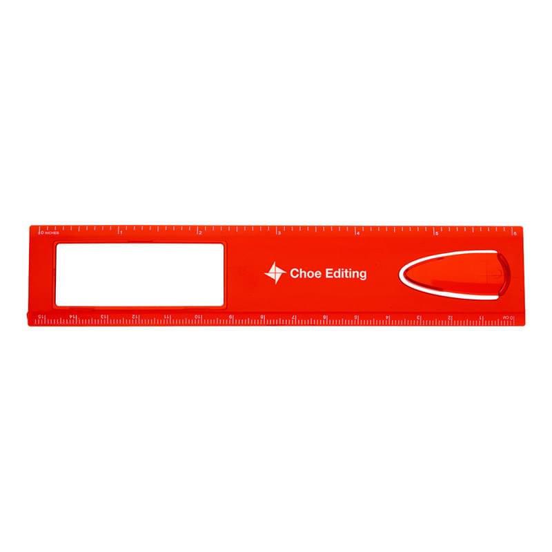 6" Magnifier Ruler With Bookmark