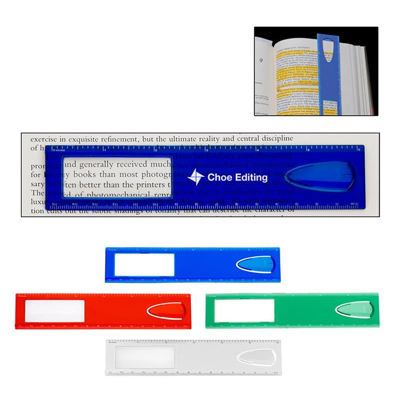 6" Magnifier Ruler With Bookmark