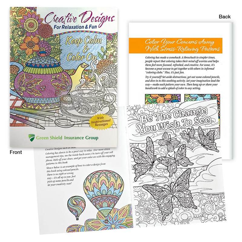 Creative Designs For Relaxation & Fun Adult Coloring Book