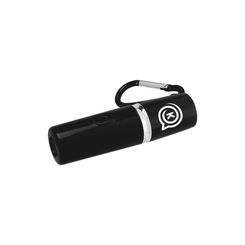 Rechargeable Portable Alarm And Flashlight With Carabiner Attachment