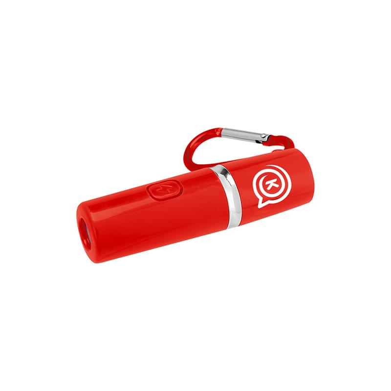 Rechargeable Portable Alarm And Flashlight With Carabiner Attachment