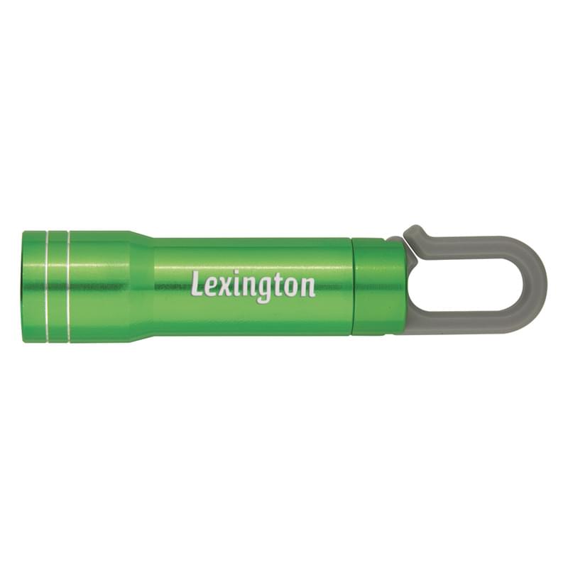 Mini Aluminum Flashlight With Carabiner 2