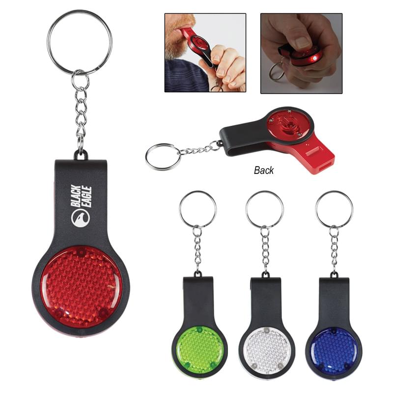 Reflector Key Light With Safety Whistle