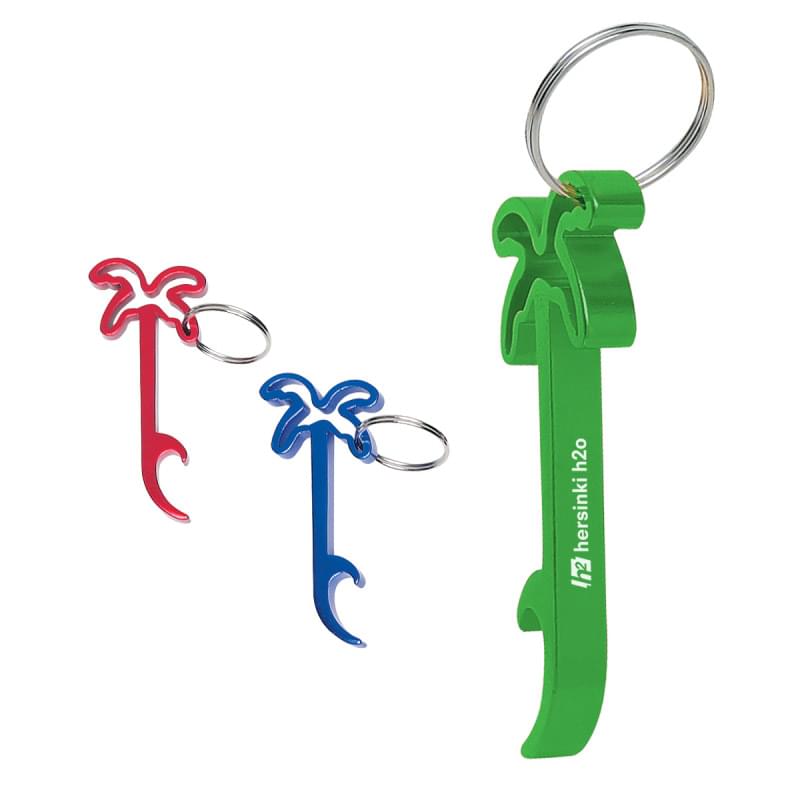 Palm Tree Bottle Opener Key Ring