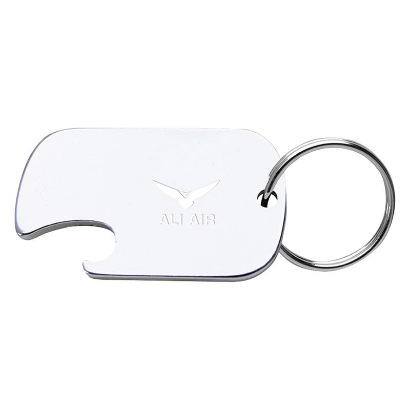 Dog Tag Bottle Opener Key Ring