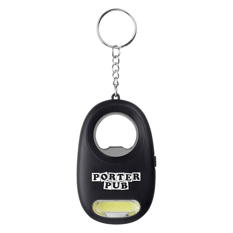COB Light Key Chain With Bottle Opener