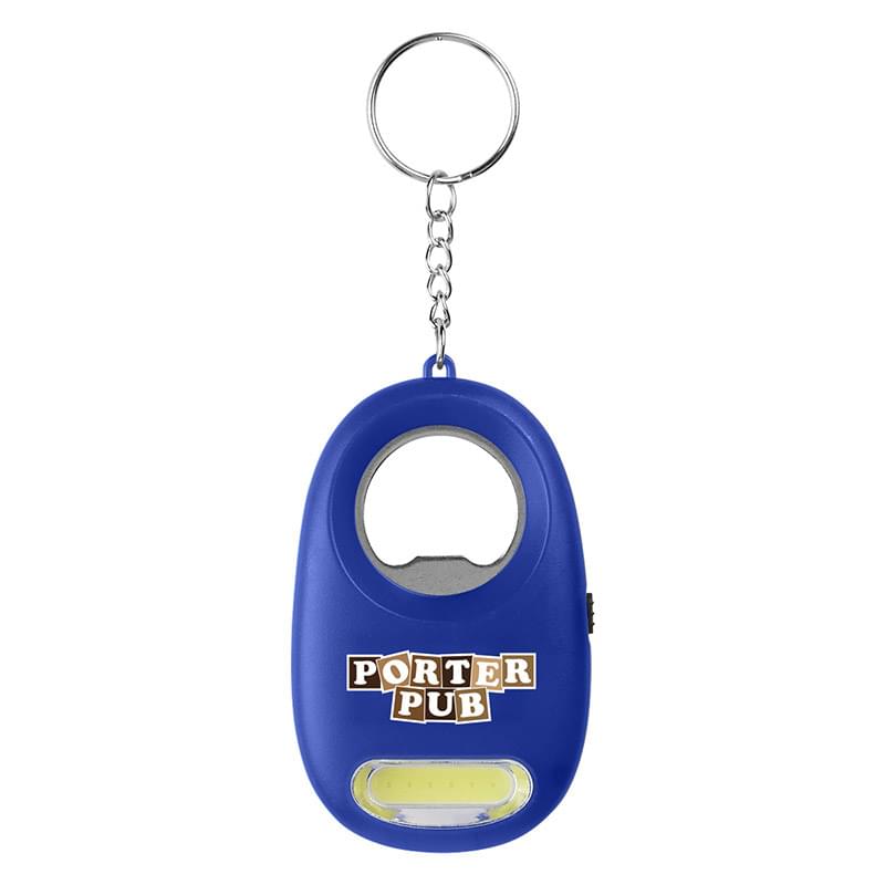COB Light Key Chain With Bottle Opener