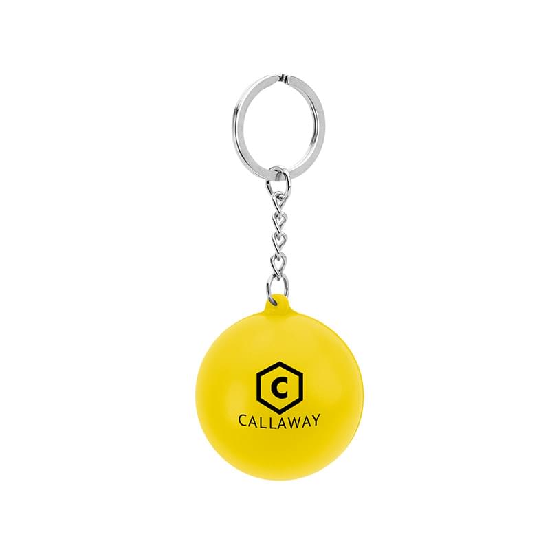 Round PU Stress Reliever Keychain