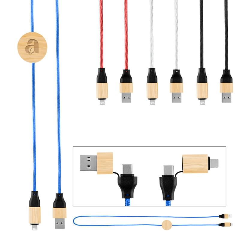 3' 60W Bamboo & rPET Fast Charging Cable