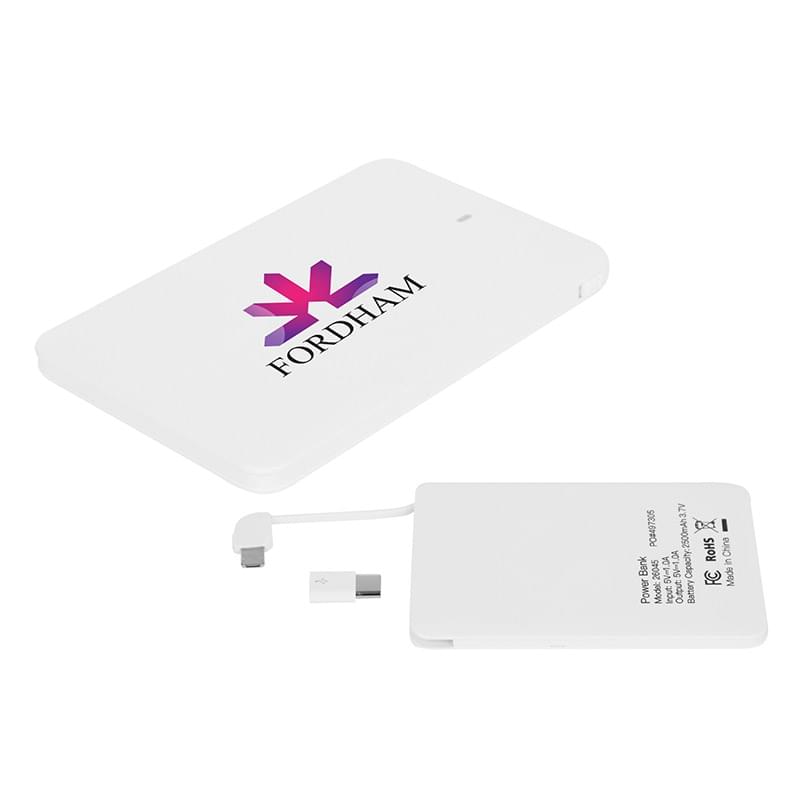Slim 2500 MAH 3-In-1 Power Bank