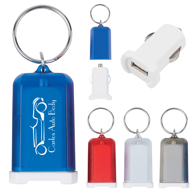 Mini USB Car Charger Key Chain