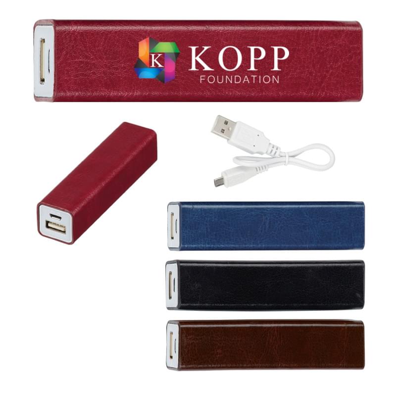 Leatherette Charge-N-Go Power Bank
