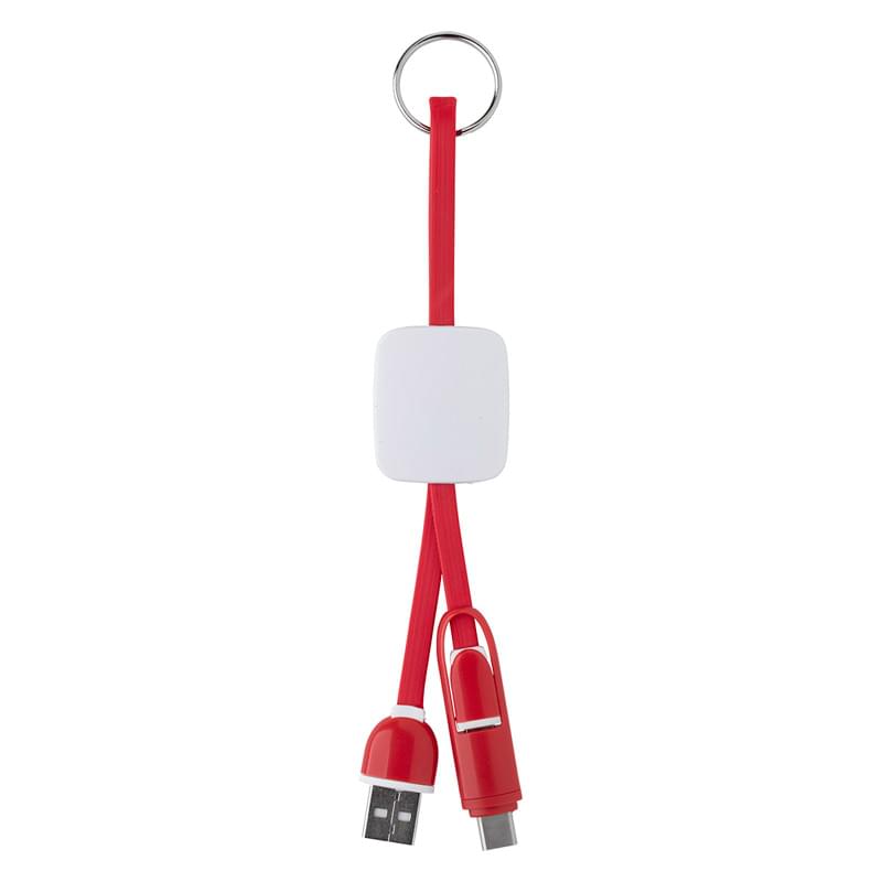 Slide Charging Cables On Key Ring