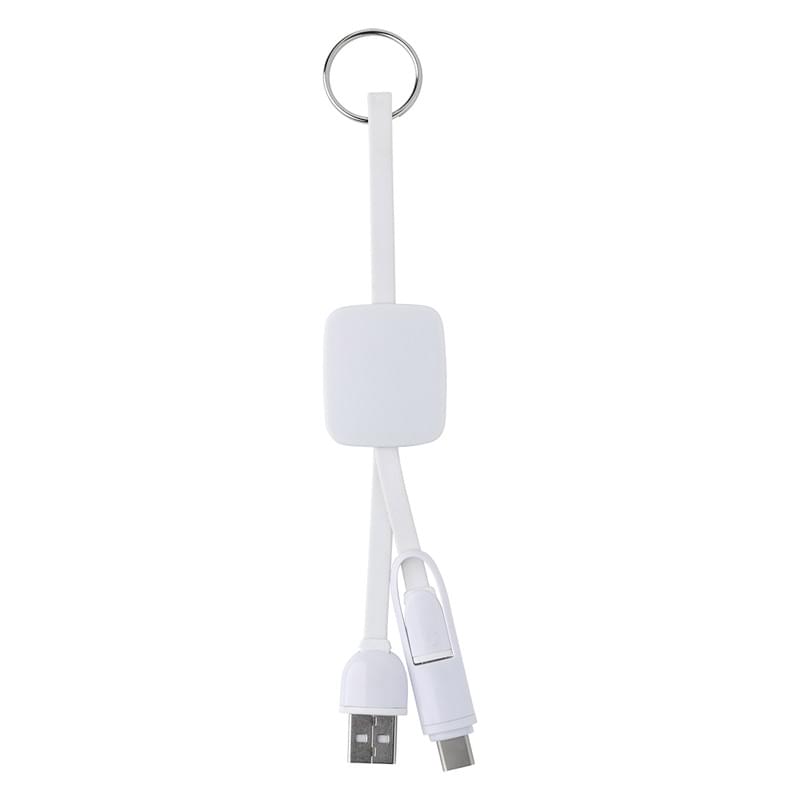 Slide Charging Cables On Key Ring