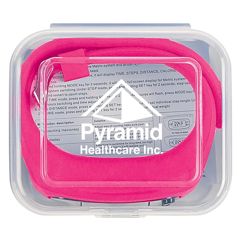 Digital LCD Pedometer Watch In Case