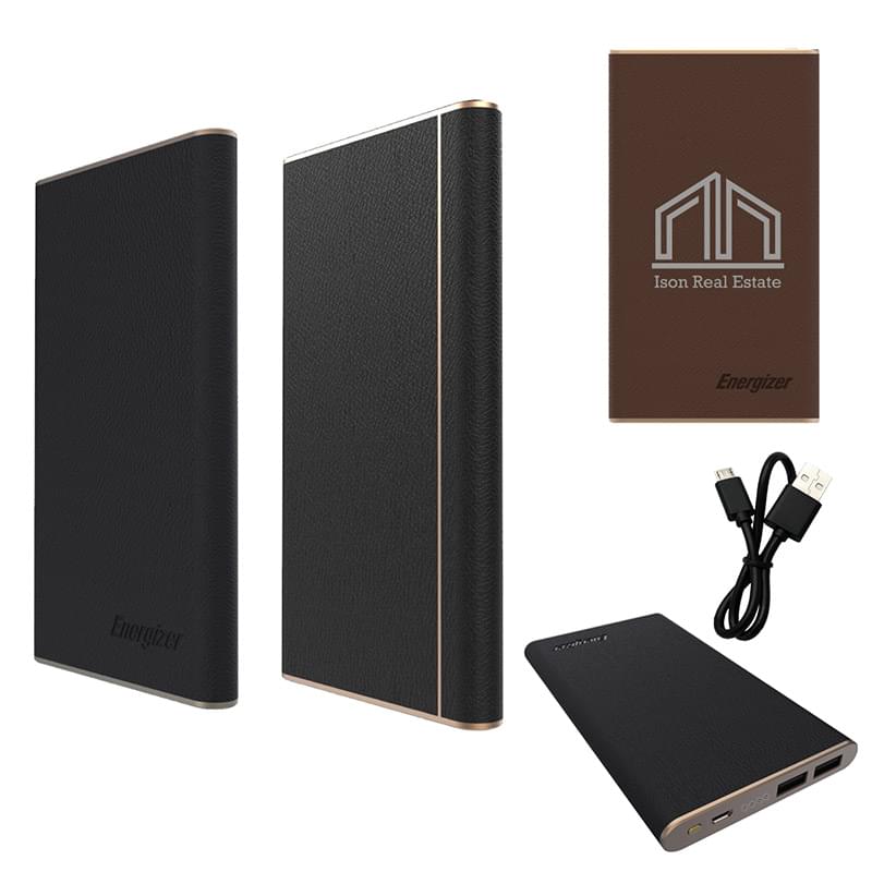 Energizer® 10000 mAh Leatherette Power Bank