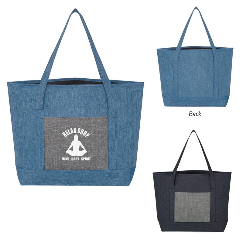 Denim-Effect Tote Bag