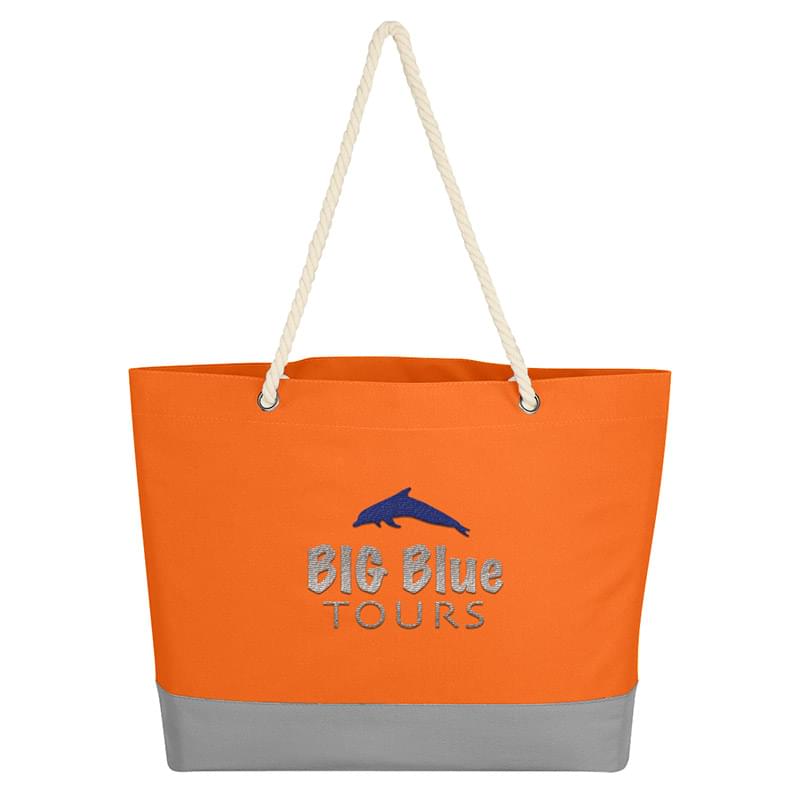 Boca Tote Bag With Rope Handles - Embroidered