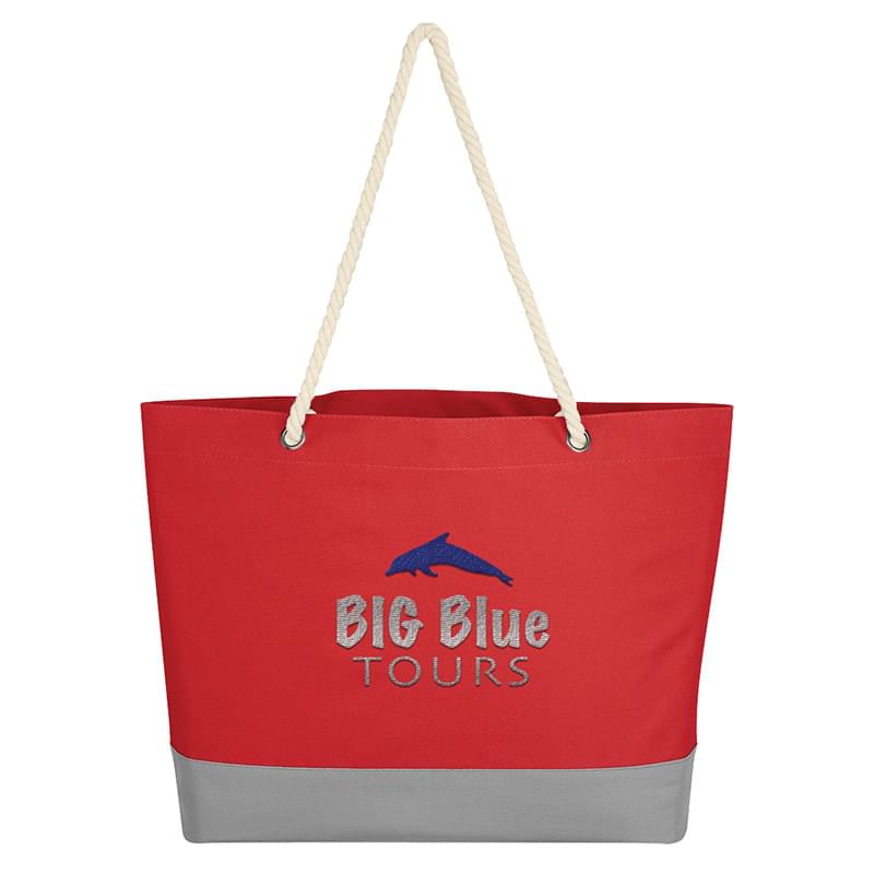 Boca Tote Bag With Rope Handles - Embroidered