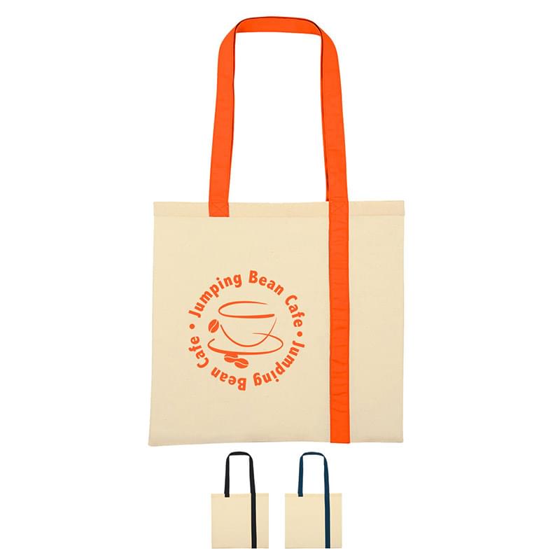 Striped Economy Cotton Canvas Tote Bag