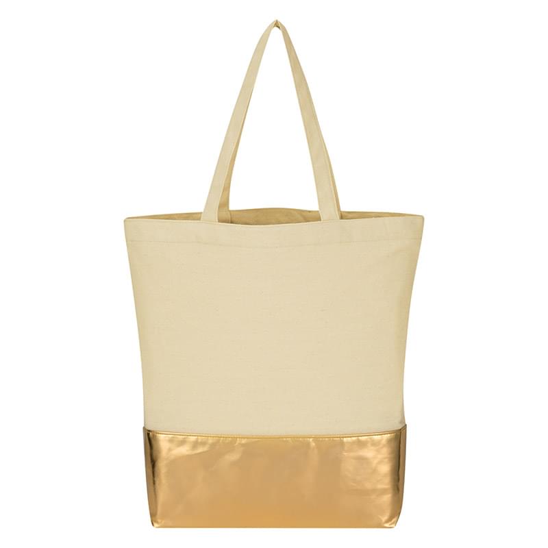 12 Oz. Cotton Tote Bag With Metallic Accent
