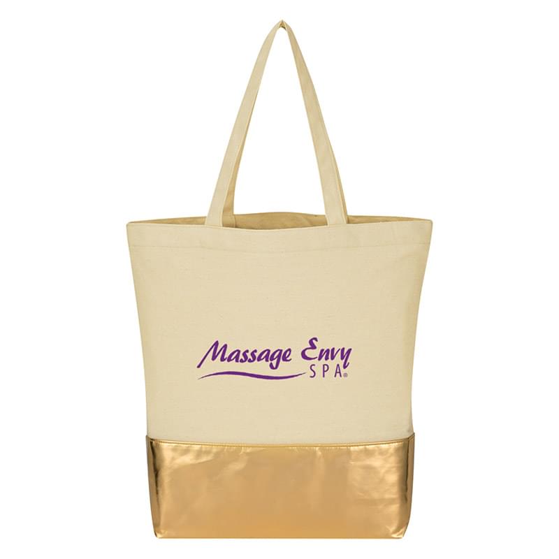 12 Oz. Cotton Tote Bag With Metallic Accent