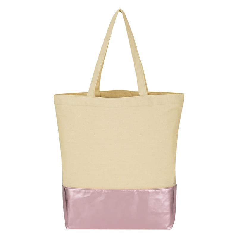 12 Oz. Cotton Tote Bag With Metallic Accent
