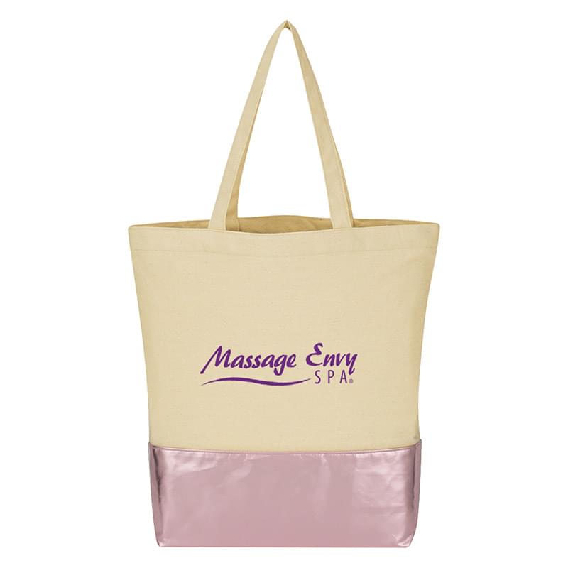 12 Oz. Cotton Tote Bag With Metallic Accent