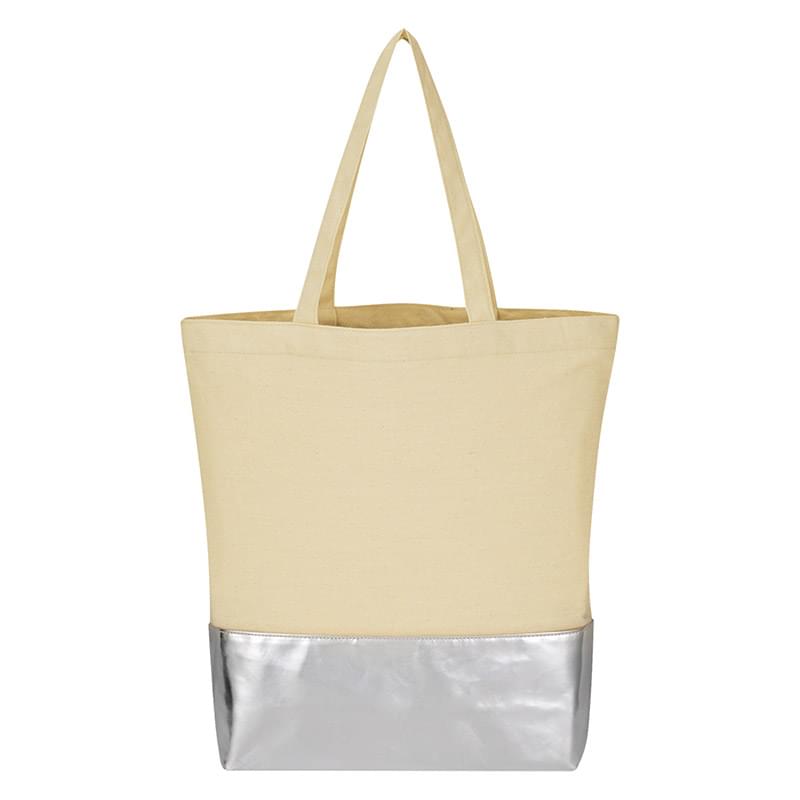 12 Oz. Cotton Tote Bag With Metallic Accent