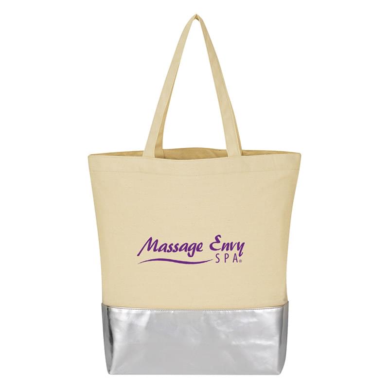 12 Oz. Cotton Tote Bag With Metallic Accent