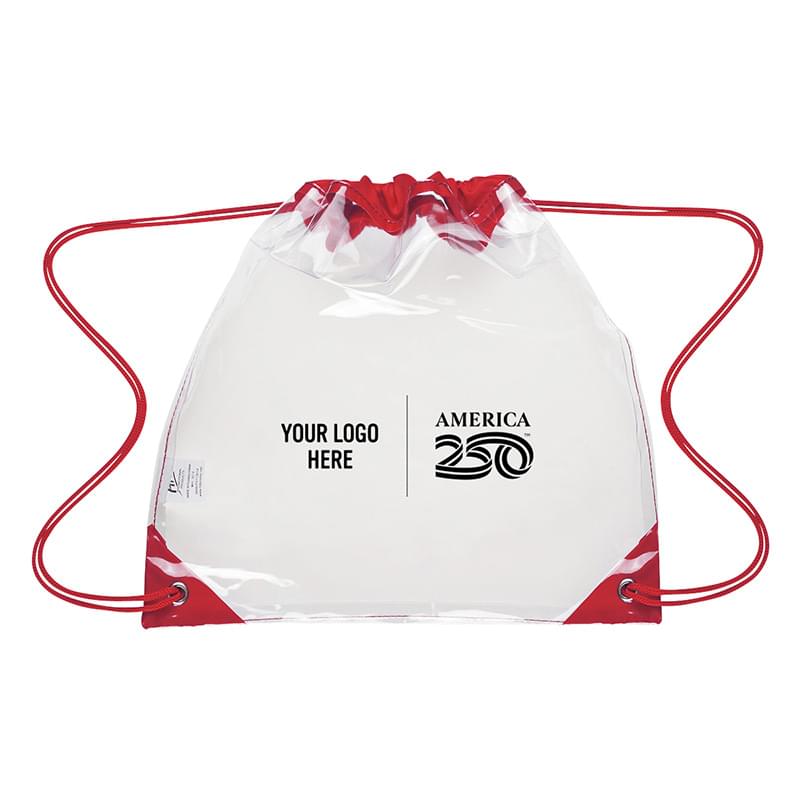 America250 Touchdown Clear EVA Drawstring Backpack