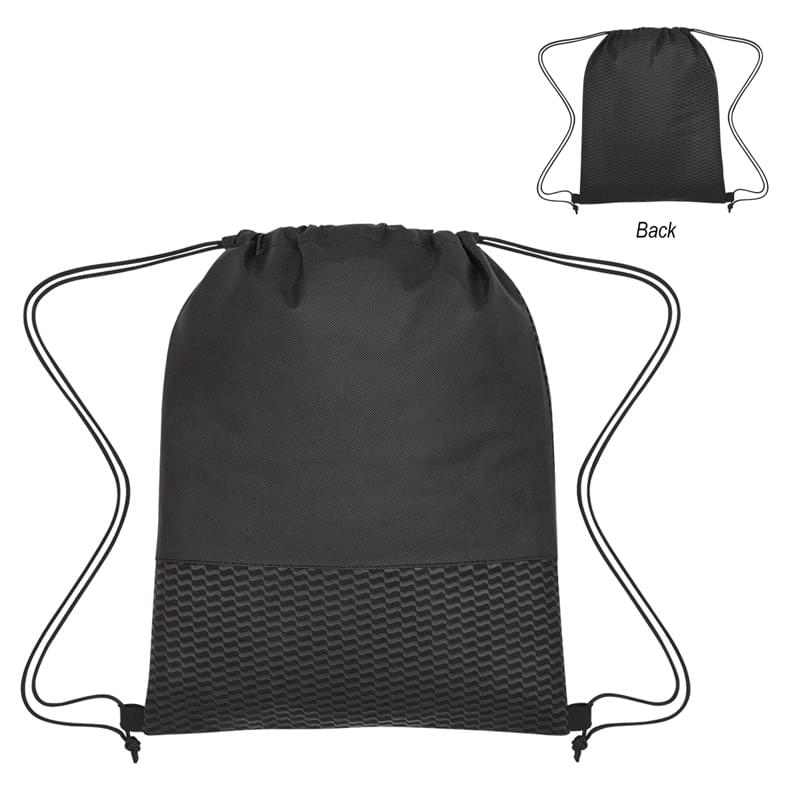 Non-Woven Wave Design Drawstring Bag