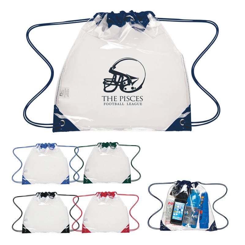 Touchdown Clear Drawstring Backpack