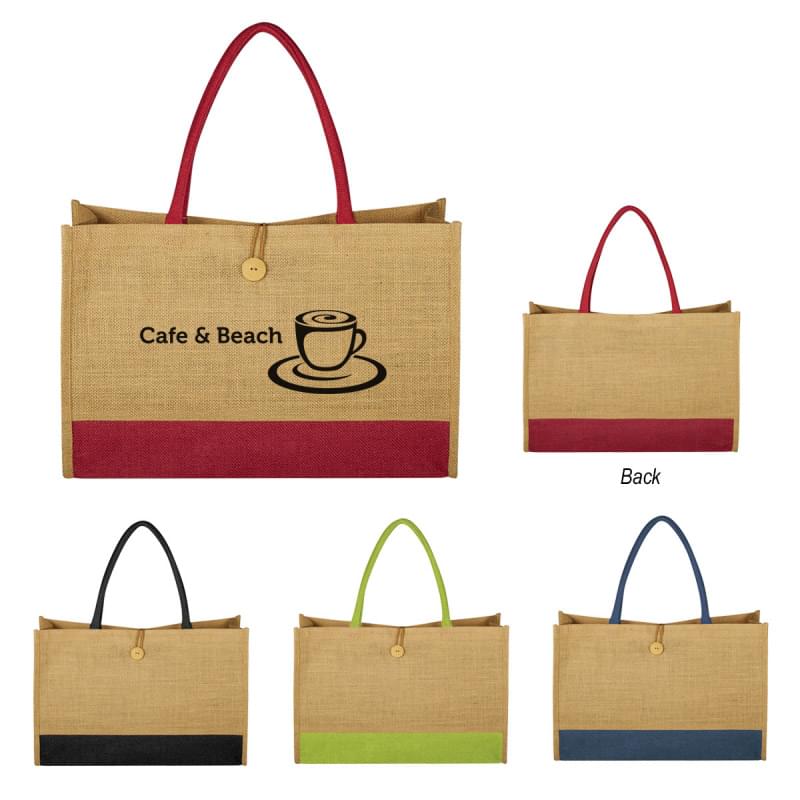 Jute Box Tote Bag