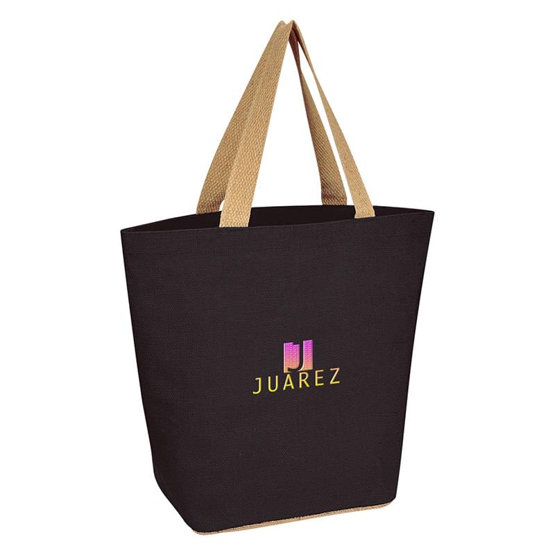 Marketplace Jute Tote Bag - Embroidered