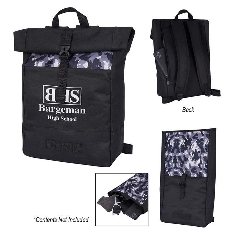 Camo Roll-Top Backpack - Discontinued