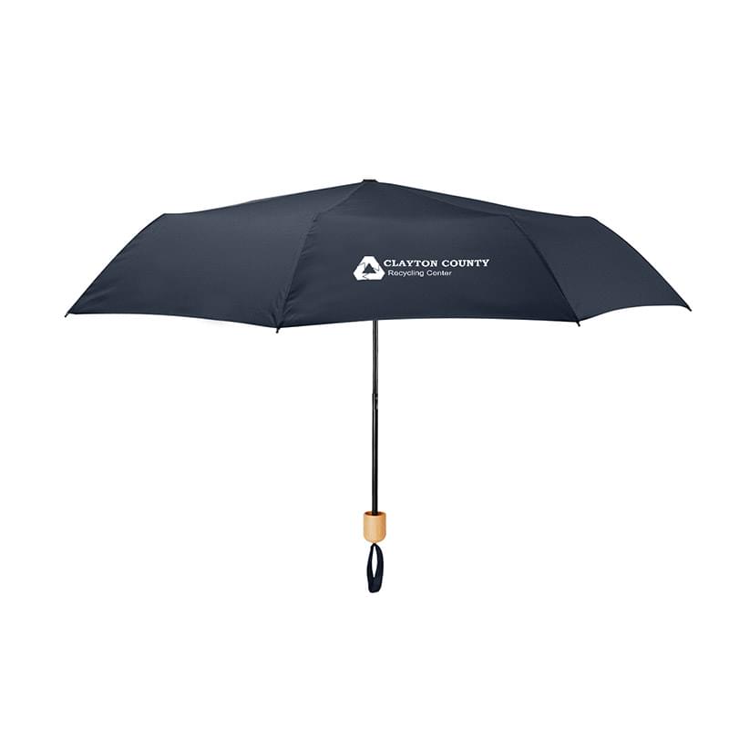 41" Arc Umbrella With 100% RPET Canopy & Bamboo Handle