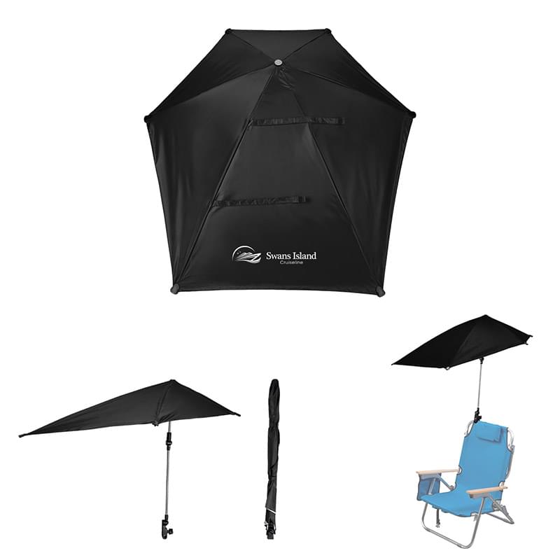 50" Arc SPF 50  Chair Umbrella With 100% rPET Canopy
