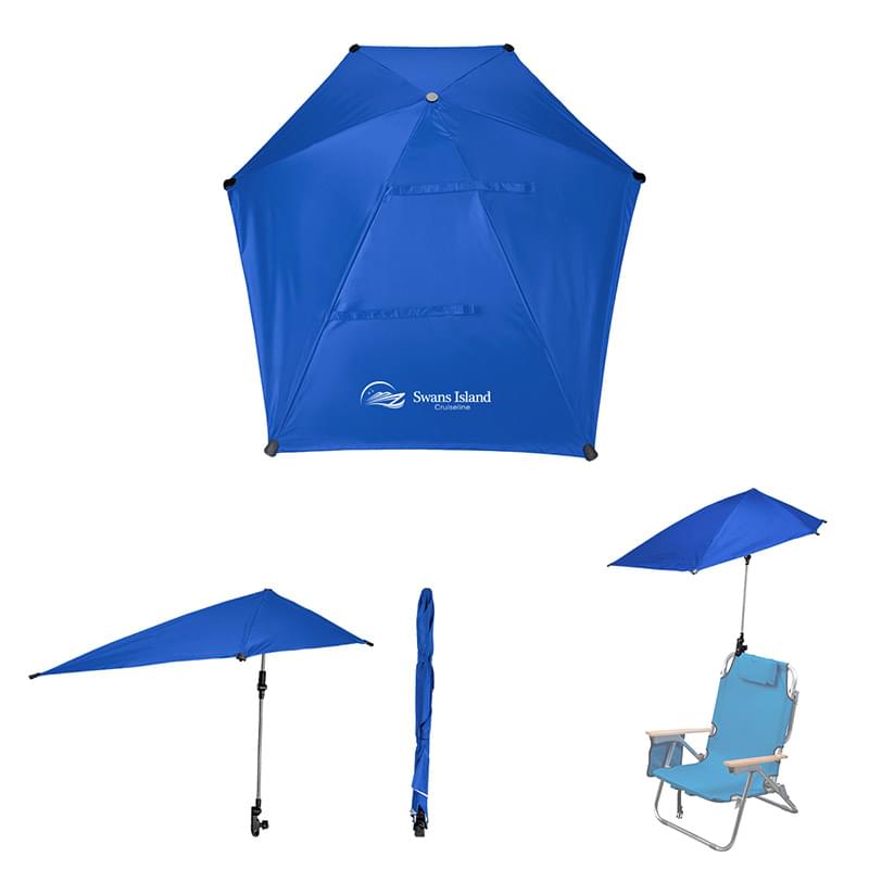 50" Arc SPF 50  Chair Umbrella With 100% rPET Canopy