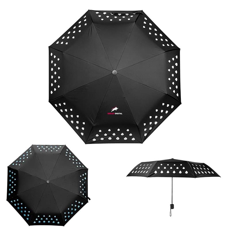 42" Arc Color Changing Umbrella With 100% rPET Canopy