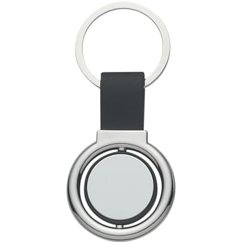 Circular Metal Spinner Key Tag